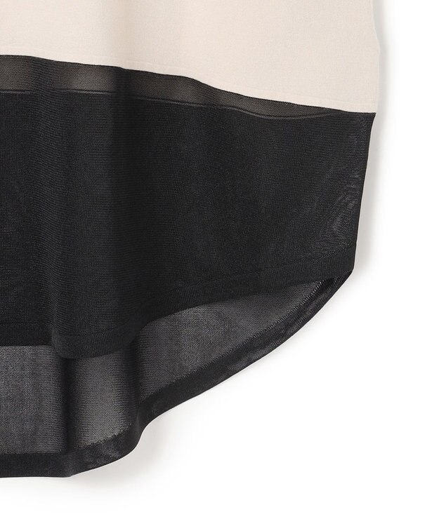 ICB 【先行予約】 ヴィスコースワイド シアーコンビプルオーバー トープ×ブラック