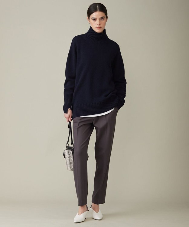 ICB 【新色追加・WEB限定カラーあり】 ソフトカシミヤミックス ハイネックニット ネイビー系