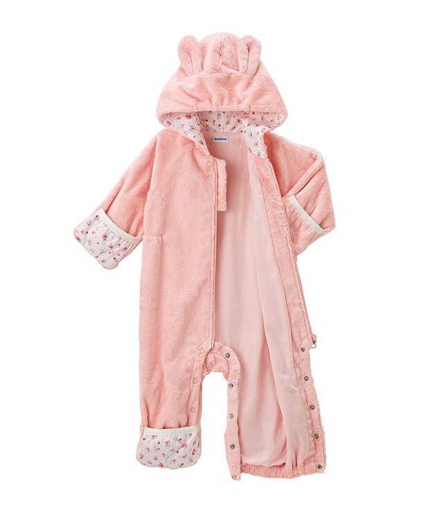 MIKI HOUSE HOT BISCUITS 【ミキハウス】【60-80cm】 マイクロファー カバーオール ピンク