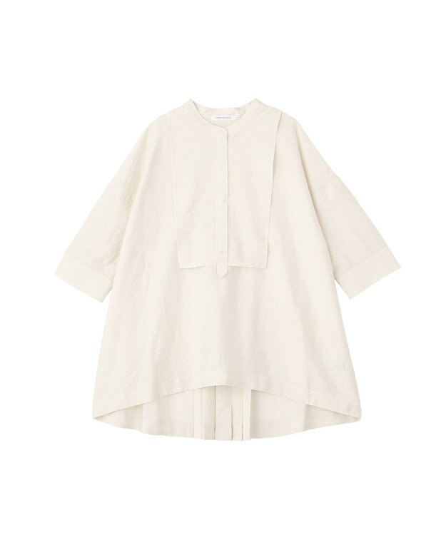AMERICAN HOLIC 【WEB限定】接触冷感バンドカラーシャツチュニック Ivory