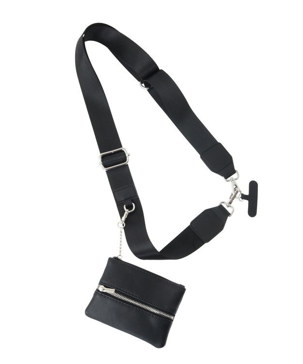 Green Parks ＥＴＳ．ポーチ付きテープスマホショルダー Black