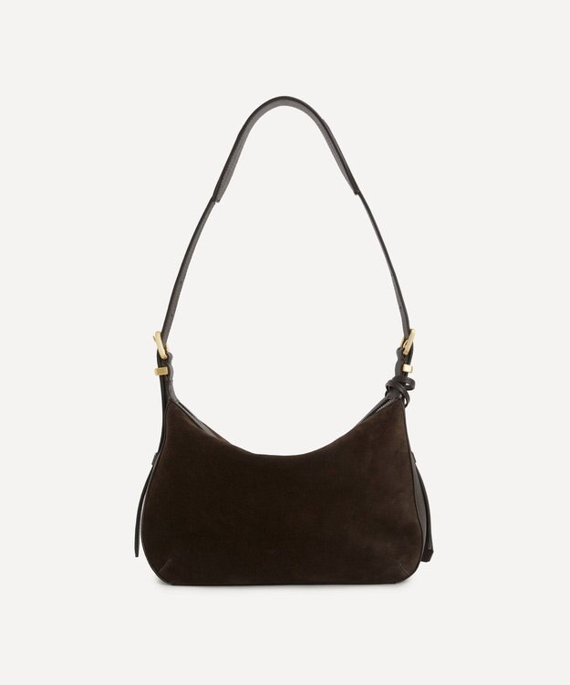LIBERTY. アイフィス コンプトン スエード ショルダー バッグ ブラウン