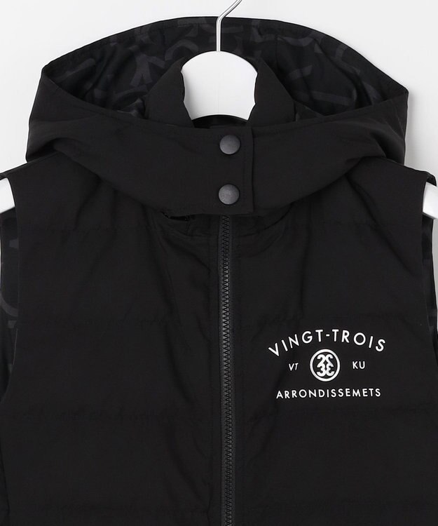 23区GOLF 【WOMEN】中綿リバーシブルベスト ブラック系5