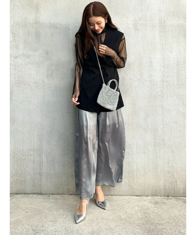 Green Parks AnriettMusee シアータックワイドパンツ Gray