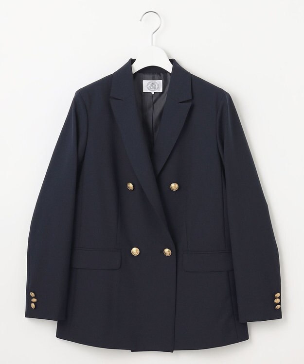 J.PRESS LADIES L ANASTASIAトロ ダブル ジャケット ネイビー系