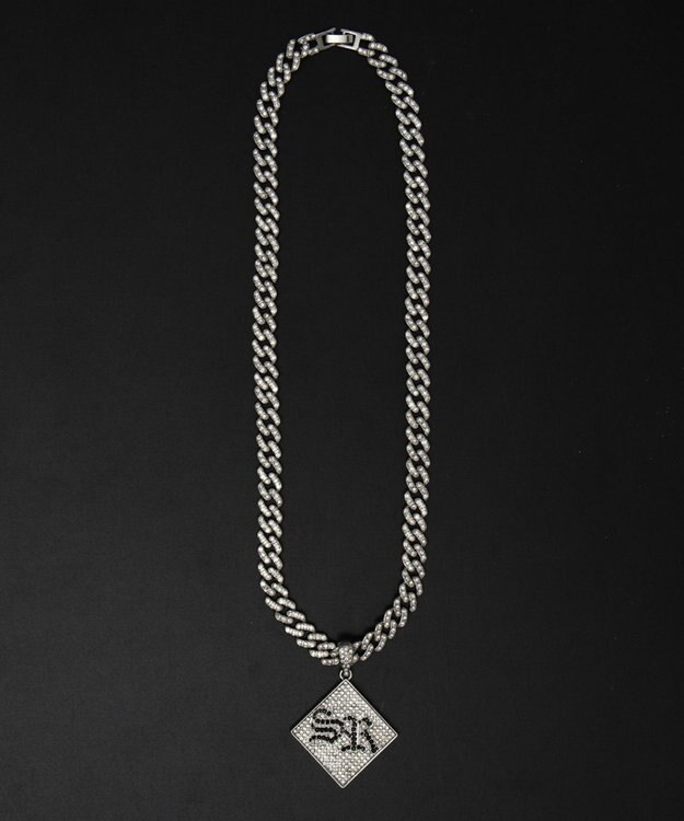 WEGO Mモチーフラインストーンネックレス 柄4