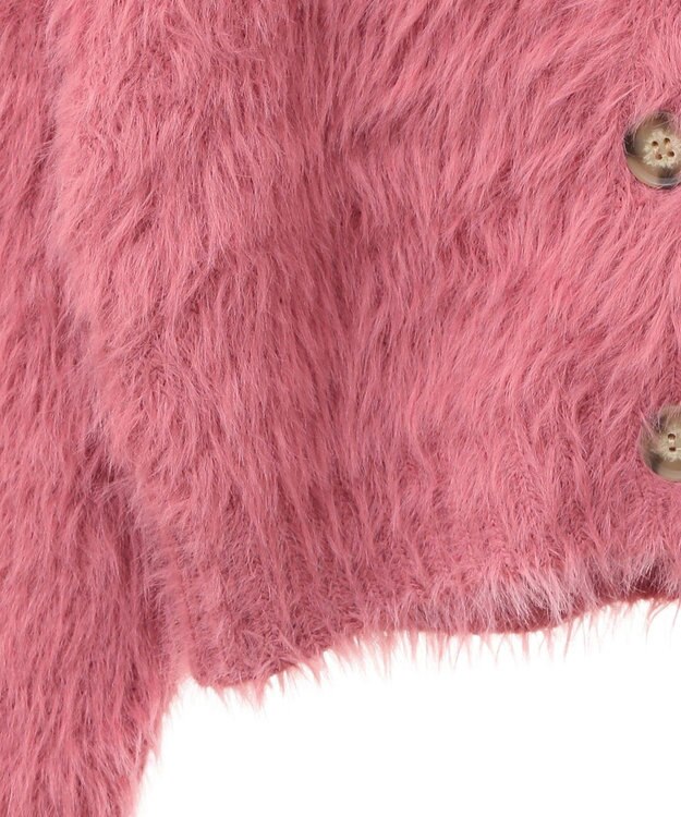 Green Parks ・Ｐｅｔｉｔ　Ｆｌｅｕｒ　シャギーニットカーディガン Pink