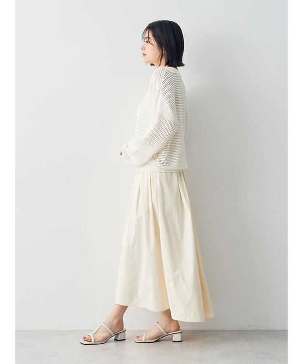YECCA VECCA タックボリュームスカート① Ivory