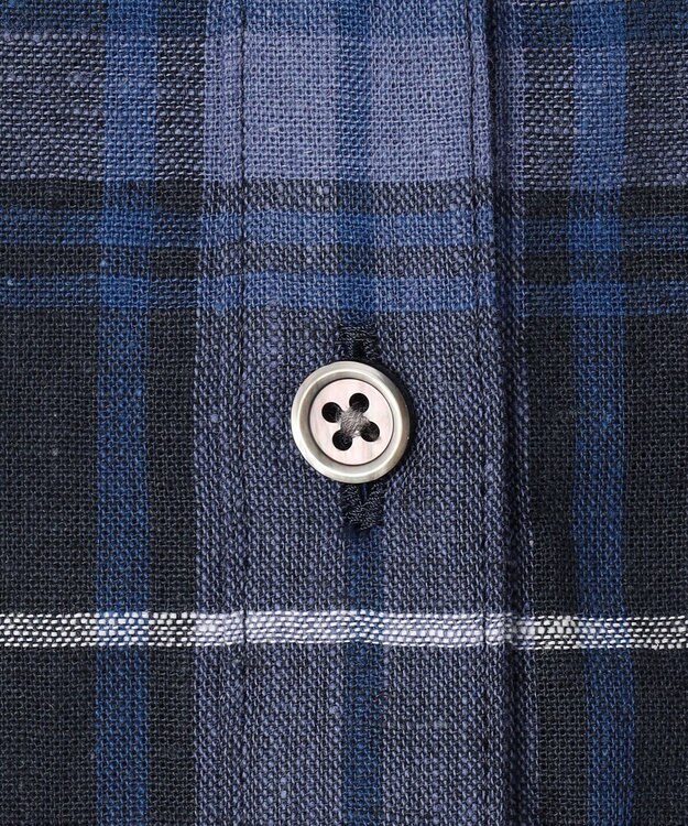 J.PRESS LADIES L 【洗える】モデレートマドラス ギャザースリーブ ブラウス ネイビー系3