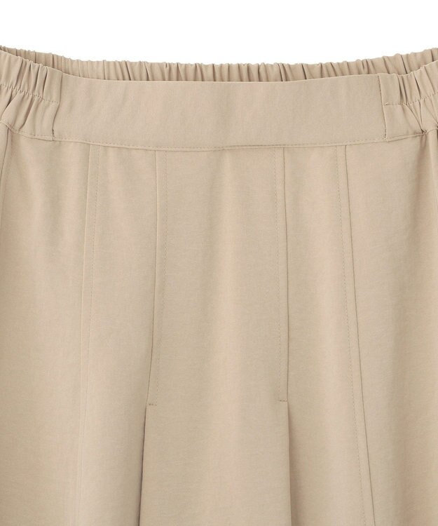 Green Parks プリーツサテンフレアスカート Light Beige