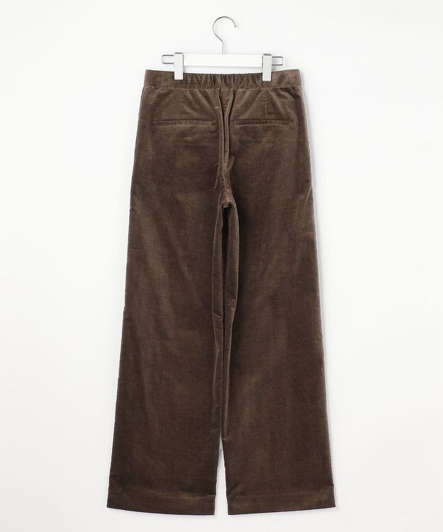 J.PRESS LADIES L 【WEB限定カラーあり】AIR DUROY LIGHT  セミ ワイド パンツ ダークブラウン系