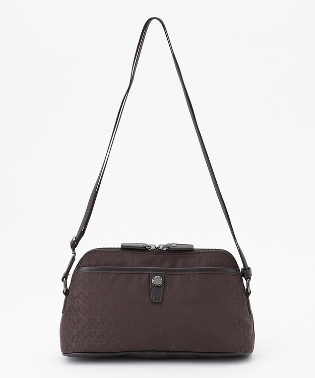 Y'SACCS モノグラムジャカード　ハーフムーンショルダー チョコ