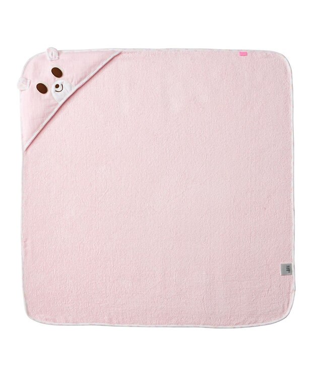 MIKI HOUSE HOT BISCUITS ベビーバスタオル＆スタイギフトセット【BOX付き】 ピンク