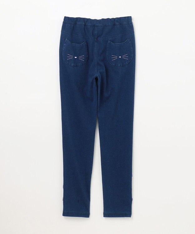 ANY KIDS カット デニム パンツ ネイビー