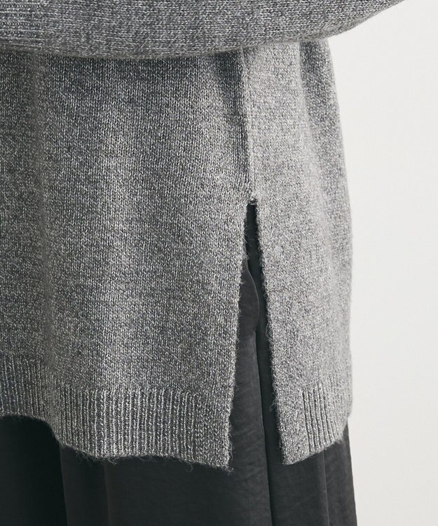 Green Parks ＳＥＴ２点　ニットキャミ＋ニットチュニック Gray Mixture