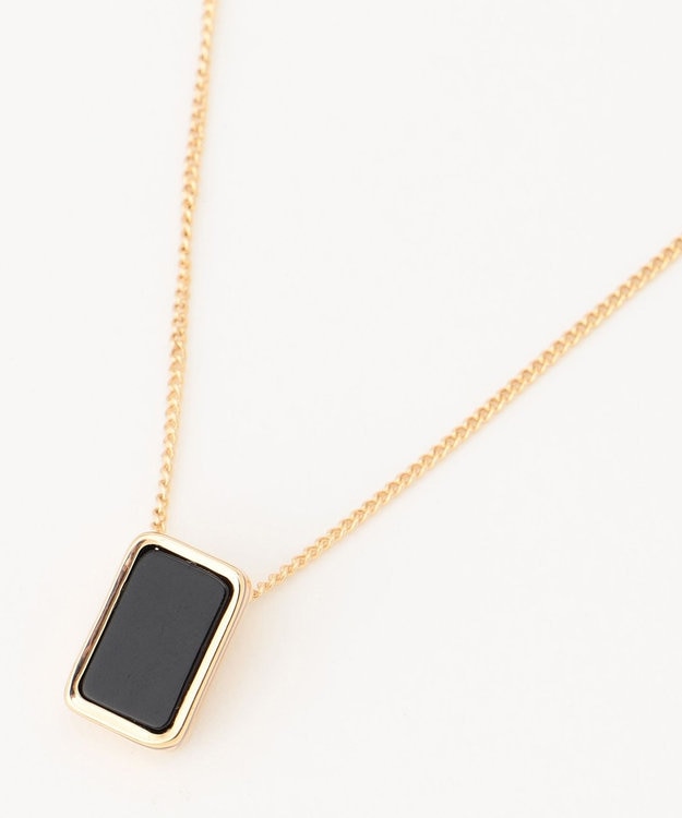 自由区 3WAYストーン ネックレス ゴールド×ブラック