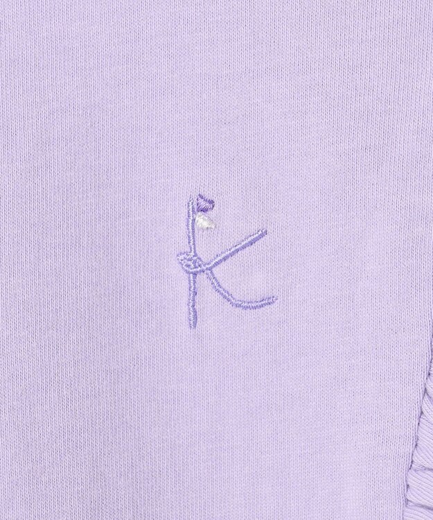 組曲 KIDS 【80-100㎝】 フルールフリルTシャツ ラベンダー