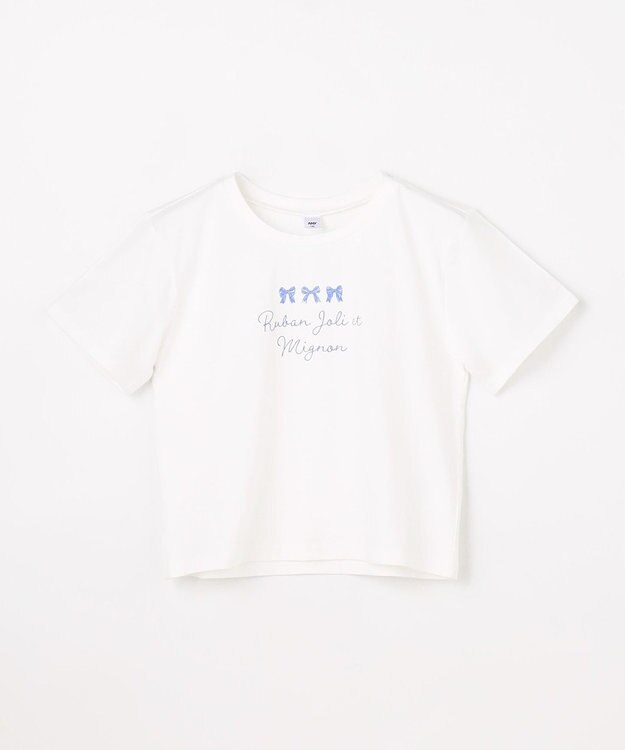 ANY KIDS 【2点セット】Tシャツ×レース キャミソールチュニック ホワイト