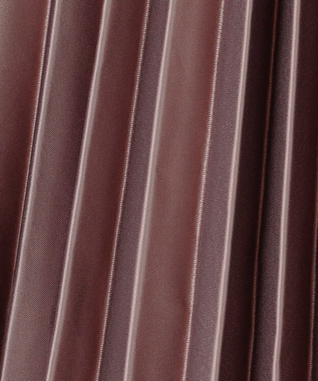 Feroux サテン プリーツスカート グレー系