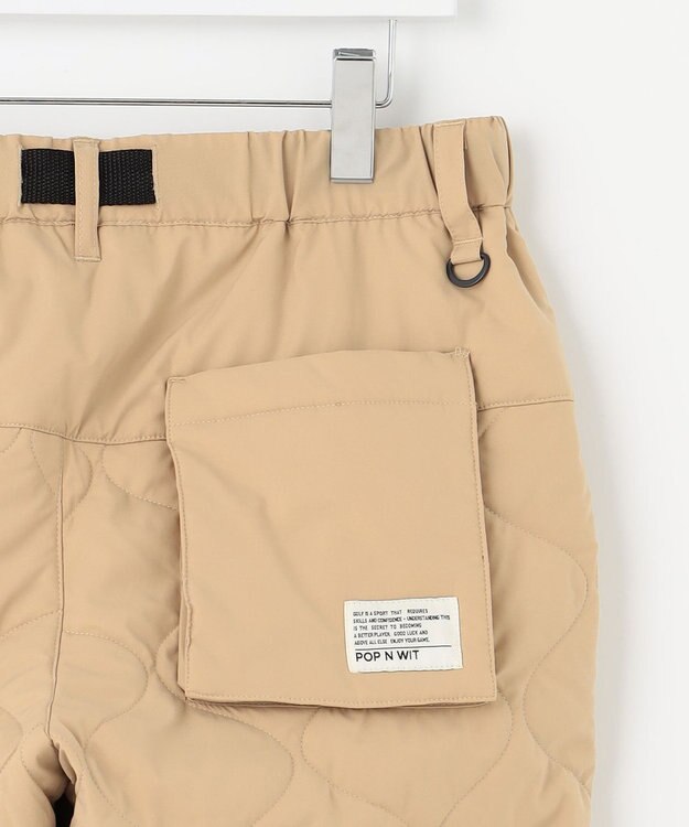 PW CIRCULUS 【MEN】ひょうたんキルト中綿ワイドジョガーパンツ ベージュ系