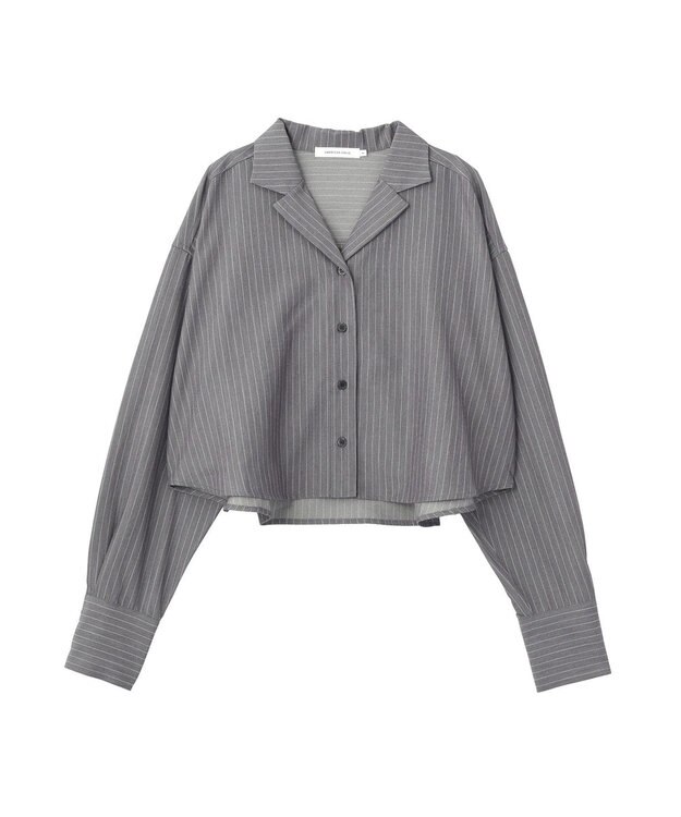 AMERICAN HOLIC 【2点セット・マルチ機能】タイトスカート+ショート丈シャツ Stripe Gray