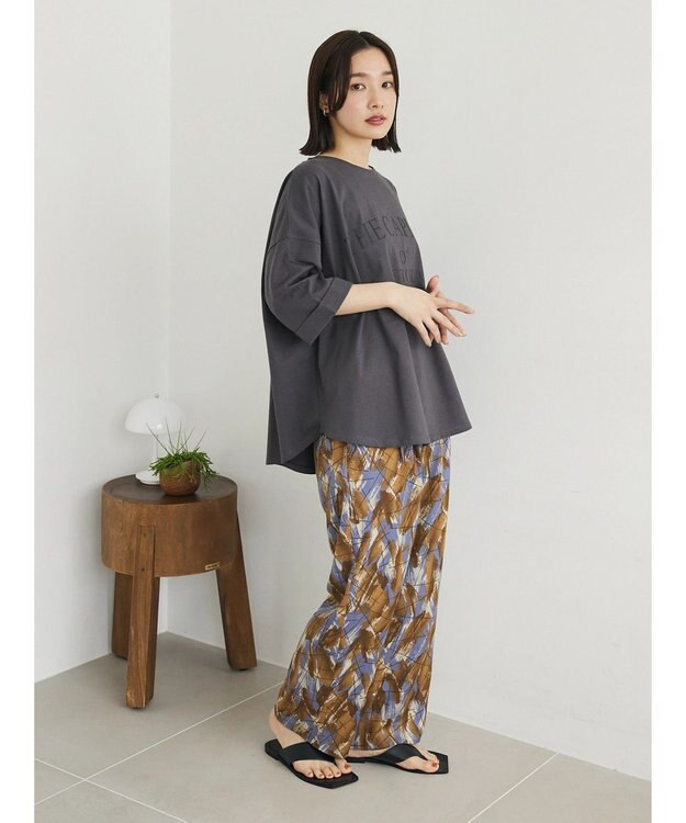 Green Parks イージー柄パンツI Brown