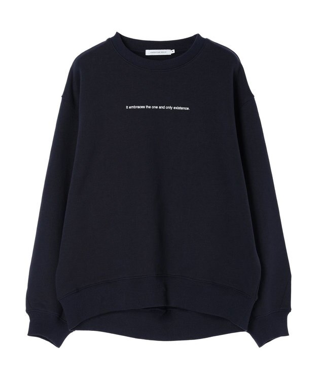AMERICAN HOLIC デザインスリーブロゴスウェット Navy