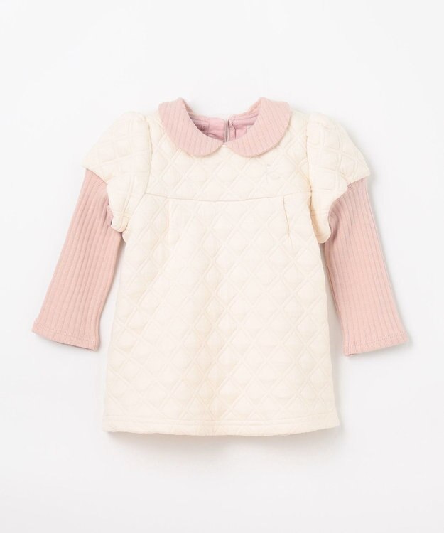 組曲 KIDS 【80-90㎝】キルトセットアップ アイボリー系