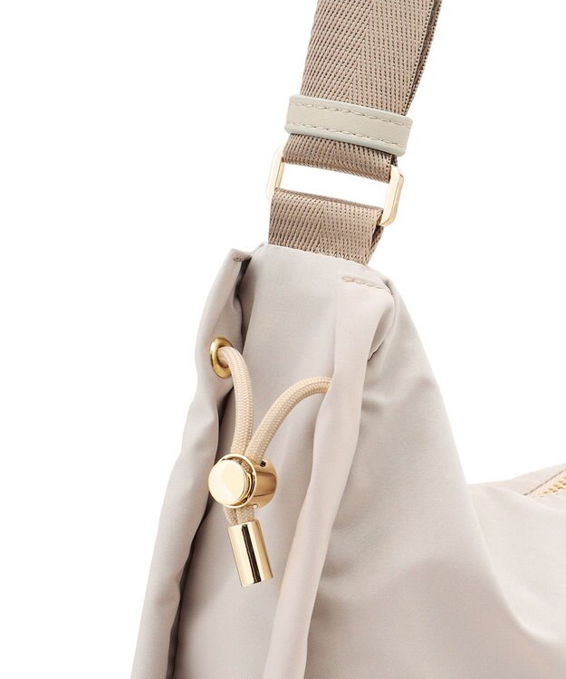 23区 ドロ－ストリング ショルダーバッグ(L) ベージュ系