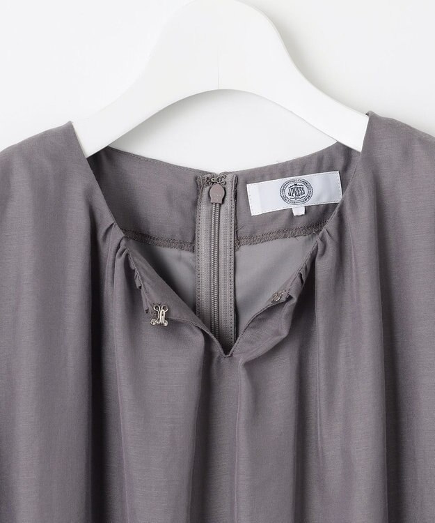 J.PRESS LADIES 【洗える】ブライトスパンボイル ワンピース グレージュ系