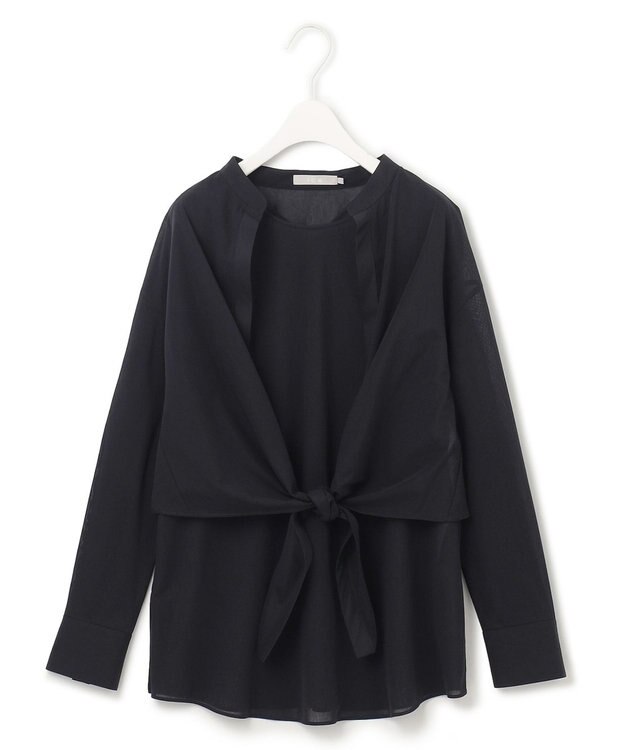 ICB 【洗える・接触冷感・UVケア】３WAYセットブラウス ブラック系