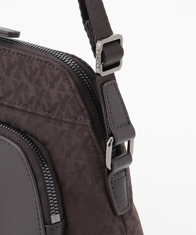 Y'SACCS モノグラムジャカード　ハーフムーンショルダー チョコ