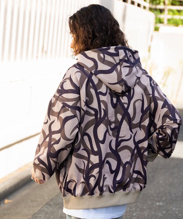 WEGO 総柄BIGプルパーカー 柄3