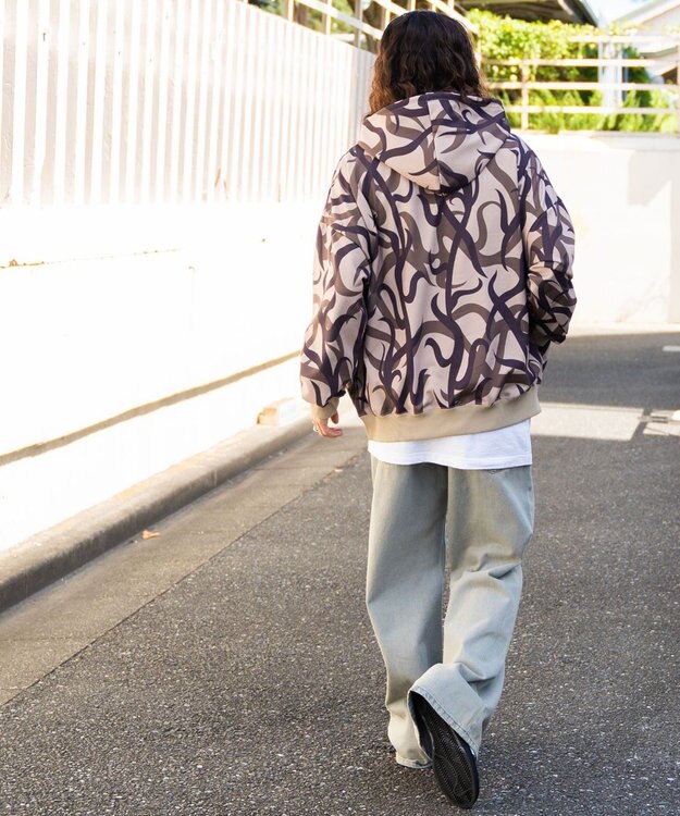 WEGO 総柄BIGプルパーカー 柄3