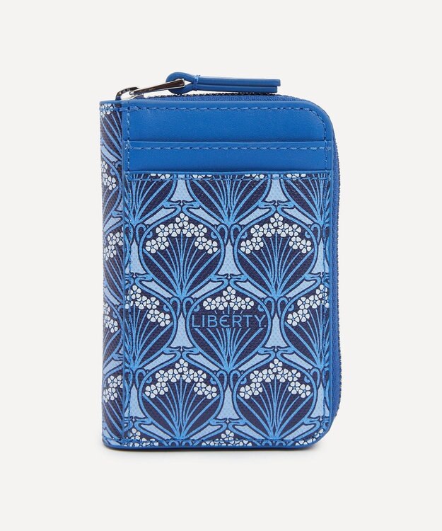 LIBERTY. アイフィス ブルー ジップド バーチカル ウォレット コーンフラワーブルー