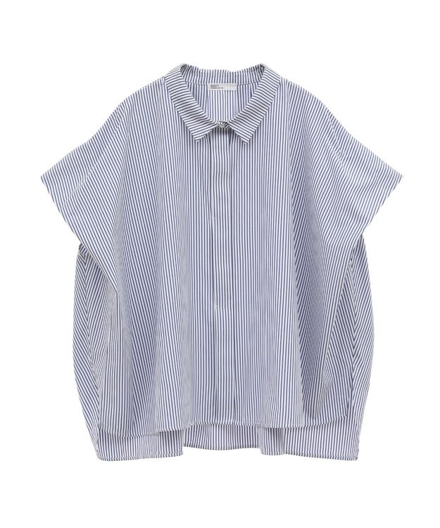 CRAFT STANDARD BOUTIQUE ステンサイドソリッドストライプブラウス2 Stripe Blue