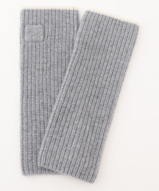 J.PRESS LADIES ピュアカシミヤ アームウォーマー ライトグレー系