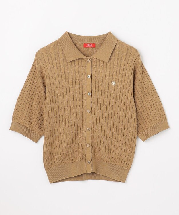 ANY 【POLO BCS別注】ケーブルニットポロ ベージュ