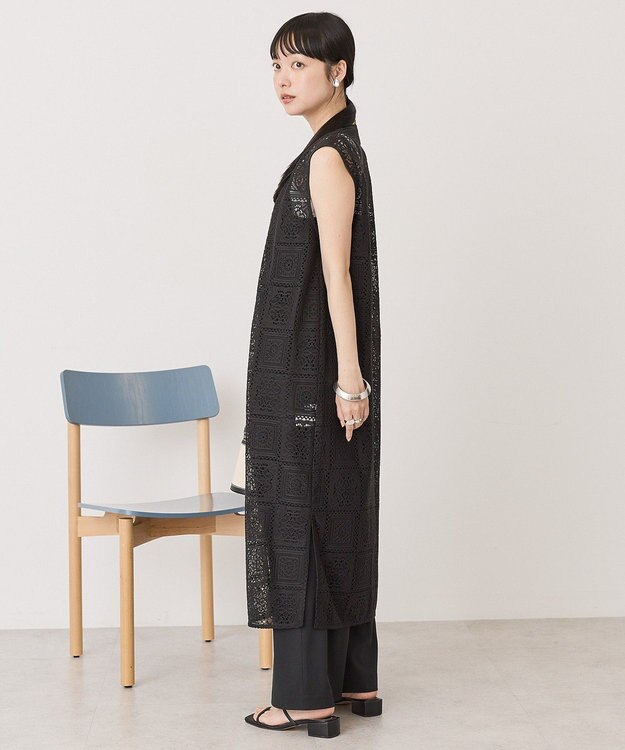 AMERICAN HOLIC 【2点セット】ロングレースジレ+サロペット Black