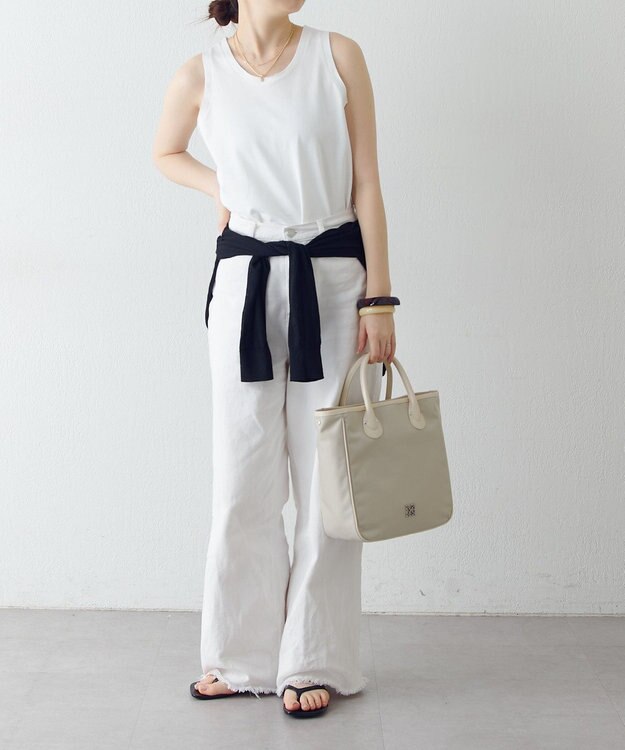 russet コーデュラナイロンスクエアトートバッグ(CE-1750) L.Greige