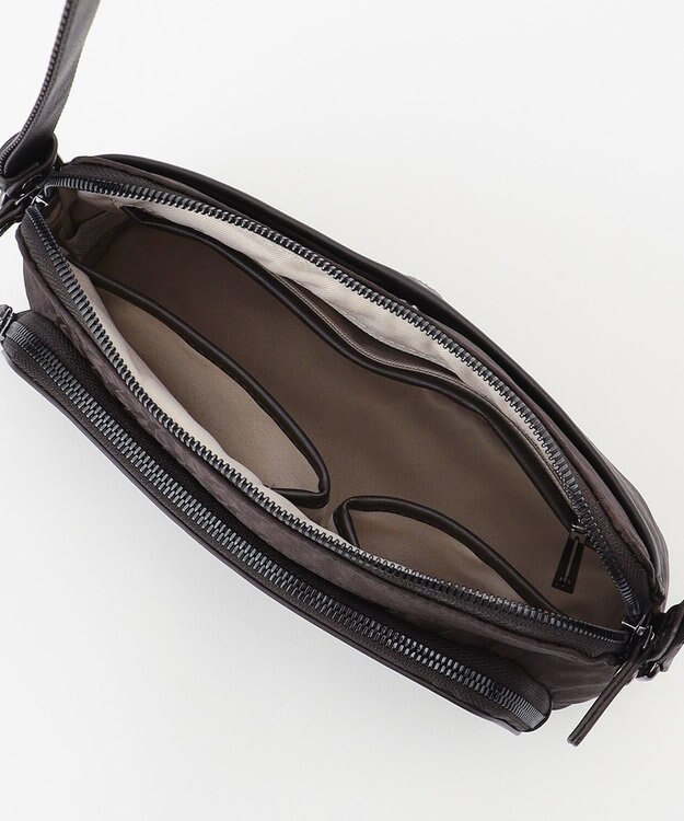 Y'SACCS モノグラムジャカード　ハーフムーンショルダー チョコ