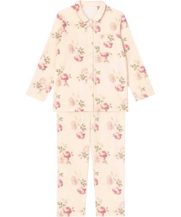 Wing ウイング パジャマ 長袖 長ズボン 綿100%(本体) スムース素材 レディース EP7030 ウイング／ワコール ピンク