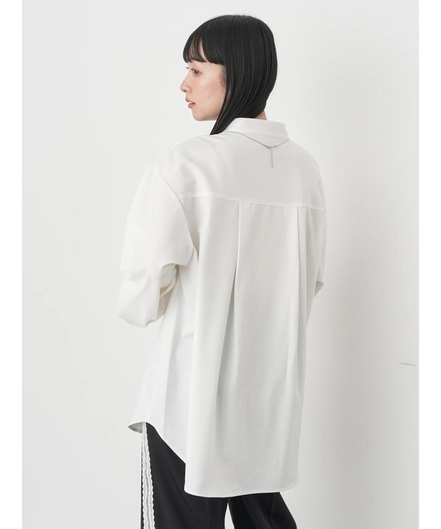 earth music&ecology リボンポイントシャツチュニック Off White