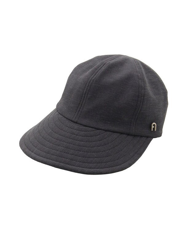 MOONBAT 【遮光100％/遮熱/UVカット】FURLA(フルラ)アーチロゴ ロングつば キャップ 帽子  手洗い可能/日本製 ディープブルー