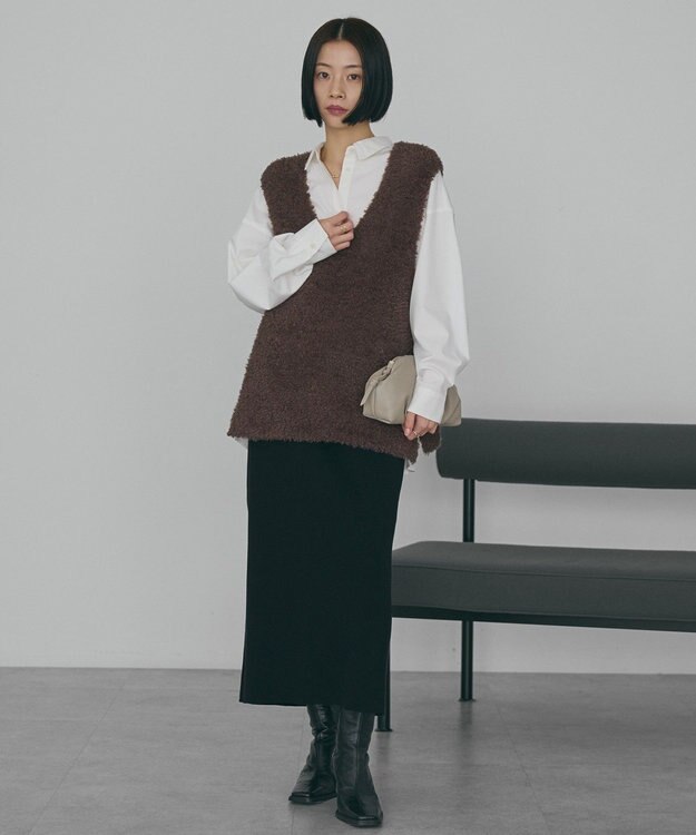 AMERICAN HOLIC バイパチリブニットタイトスカート Black