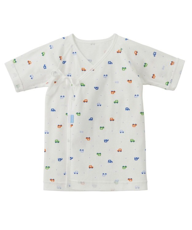 MIKI HOUSE HOT BISCUITS 肌着セット 通年用(総柄) ブルー