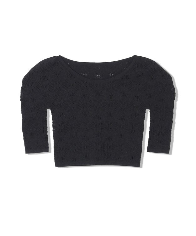 Chacott 【ノーソーイングニット】ジュニア ノーソーイングショートトップ ブラック