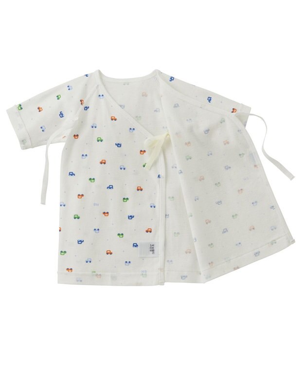 MIKI HOUSE HOT BISCUITS 肌着セット 通年用(総柄) ブルー