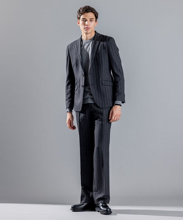 JOSEPH HOMME ピンヘッドストライプジャガード / JORKER グレー系1