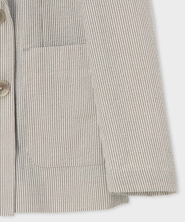 Paul Smith ストライプ シアサッカー ダブルブレスト ジャケット ベージュ